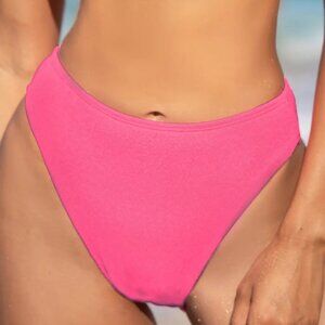 NWT! Cupshe Pink High-Cut High Rise Bikini Bottoms